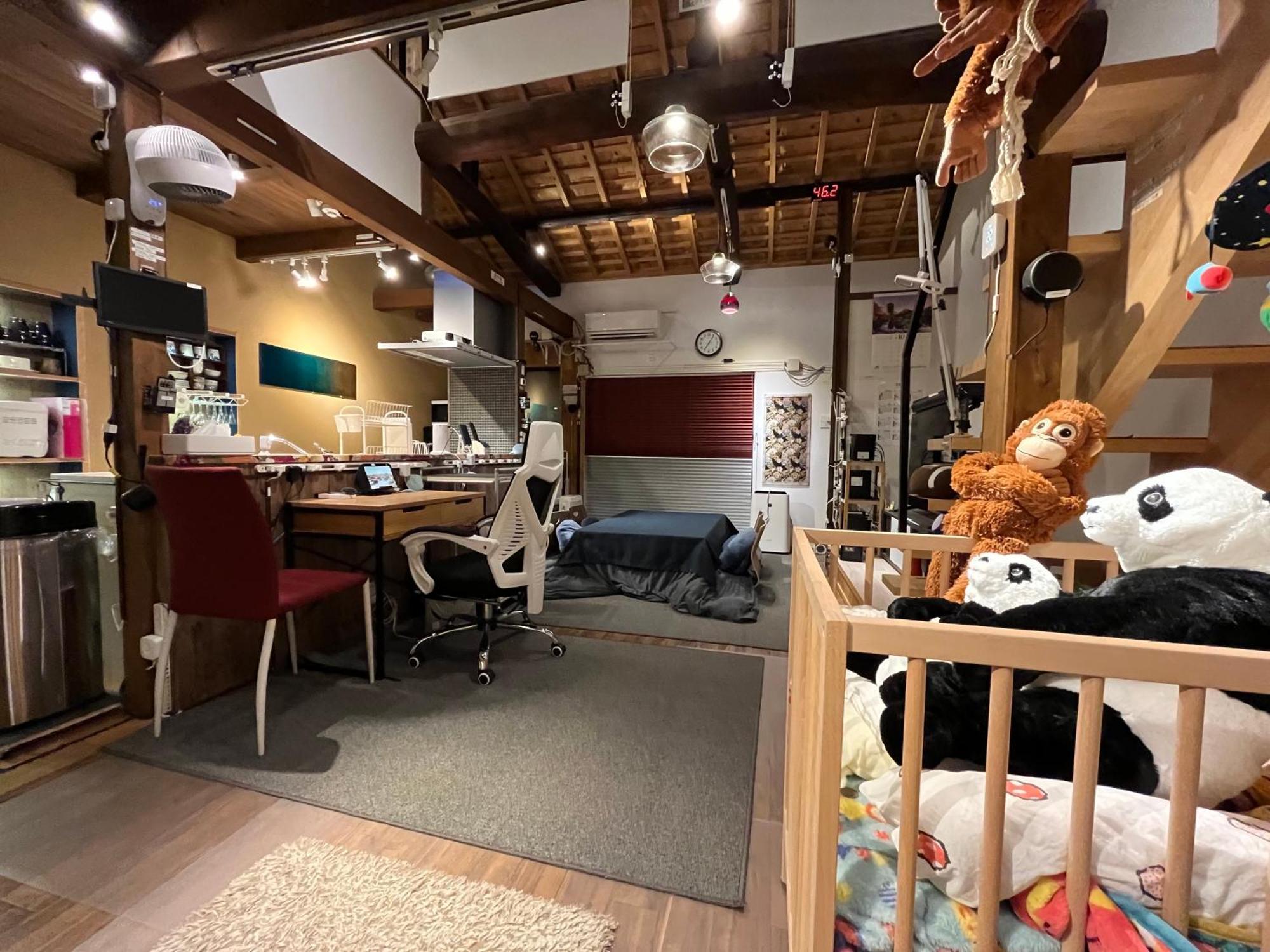 Nishijin No Sato 西陣之郷 -100 Yrs Smart & Sustainable Ai Arthouse With 10Gbps Wifi - Villa Kyoto Kamer foto